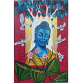 Water Color Handmade Painting 11 X 18 Inch - (Religion178)