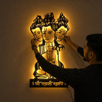 Swami Samarth Metal Wall Art With Light