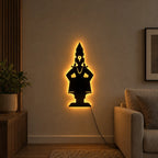 Lord Vitthal Metal Wall Art With Light – LED Wall Hanging Décor