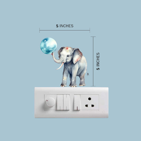 Elephant Wall Sticker size 5x5 in – vinyl elephant balloon wall decal