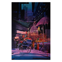 Water Color Handmade Painting 11 X 18 Inch - (Cityscape188)