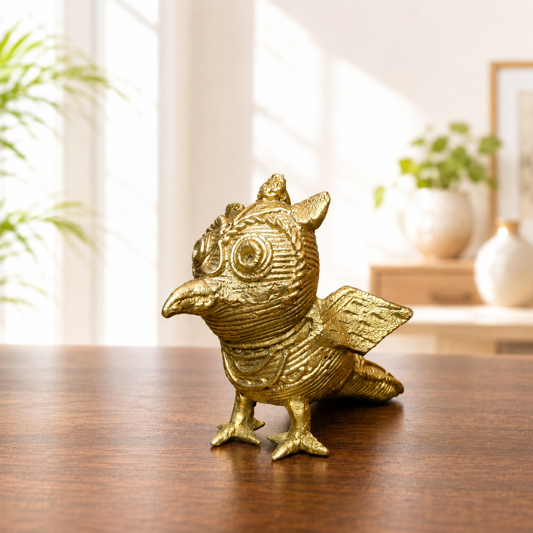 Dokra Craft Miniature Owl Figurine