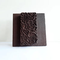 Engraved decorative wooden block