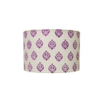 Fabric Lamp Shade – Purple Paisley Block Print Cotton