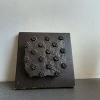 Floral wooden block