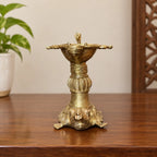 Dhokra Craft Turtle Diya Decor