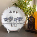 Artrooms Bullock cart Procession Ceramic Hand Painted Warli Art - Wall Decor Plates