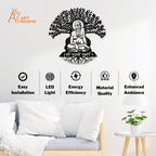 Swami Samarth Tree Metal Wall Art With Light