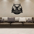 Personalized Nature Deer Metal Wall Art