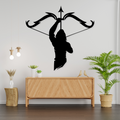 Artrooms Lord Ram Metal Wall Art - Wall Decoration|Wall Hanging (25x24 inch)|Black Matte Finish