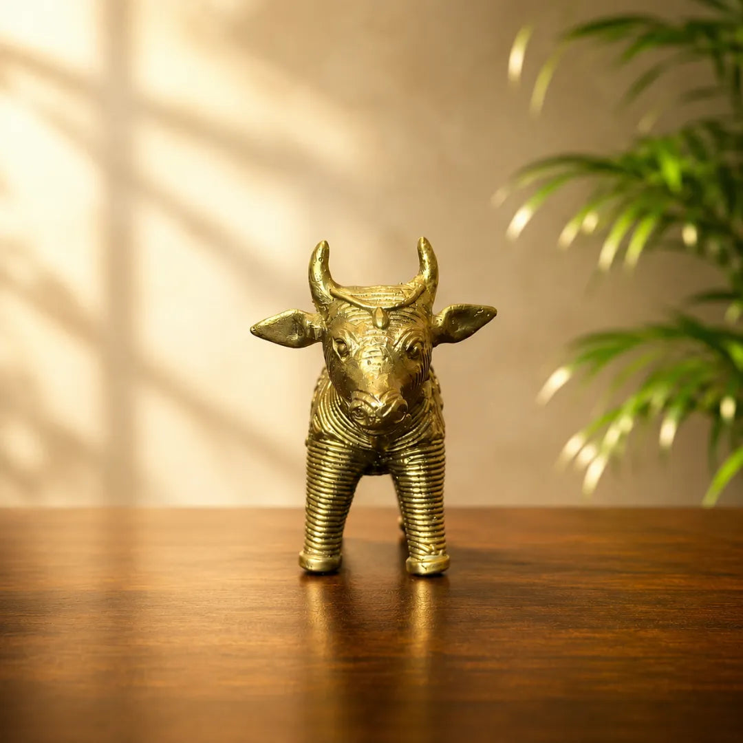 Dhokra Craft Bull Figurine