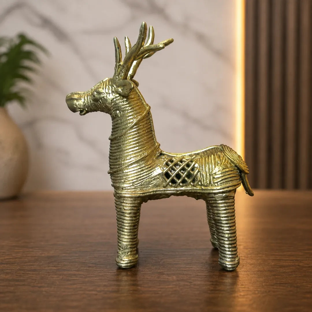 Dhokra Craft Standing Deer Figurine