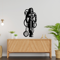 Artrooms Hanuman Metal Wall Art - Wall Decoration | Wall Hanging 11x24 inch | Black Matte Finish