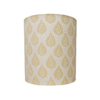 Fabric Lamp Shade – Leaf Block Print Cotton
