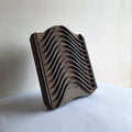 Wave decorated wooden block