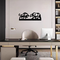 Artrooms Bull and Bear Metal Wall Art – 24x8 inch | Stock Market Wall Decor for Office & Trading Room