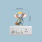 Elephant Wall Sticker – Cartoon Baby Elephant Vinyl Wall Decal for Kids’ Room