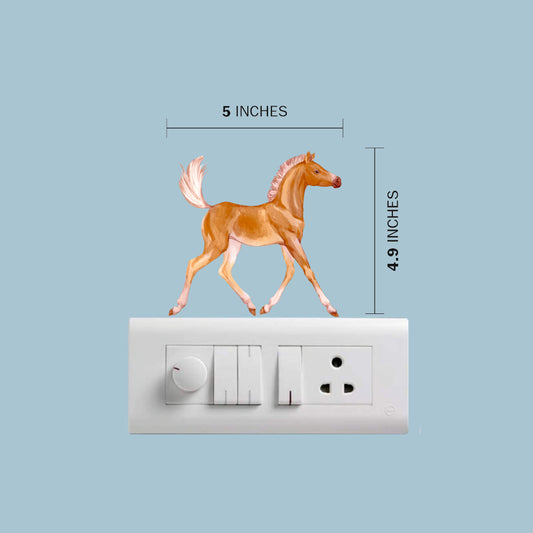 Artrooms Horse Decal, Wall Sticker for Living Room & Bedroom, Home & Office Decor (5x4.9 inch)