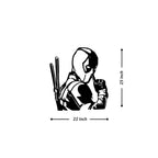 Artrooms Deadpool Metal Wall Art - Wall Decoration | Wall Hanging (22x25 inch) | Black Matte Finish