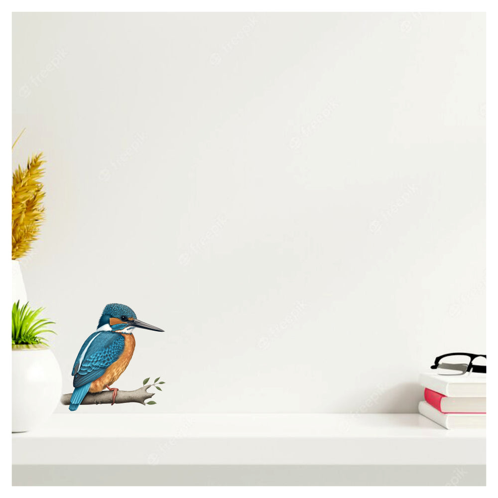 Artrooms Kingfisher Decal, Wall Sticker for Living Room & Bedroom, Home & Office Decor (4.4x5 inch)