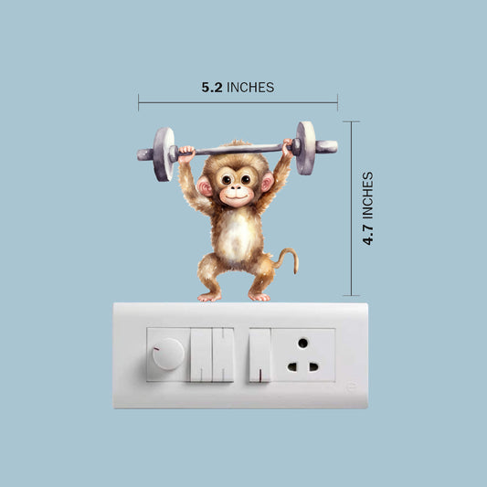 Monkey Wall Sticker 5x5 in – removable monkey nursery wall decal