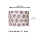 Fabric Lamp Shade – Purple Paisley Block Print Cotton