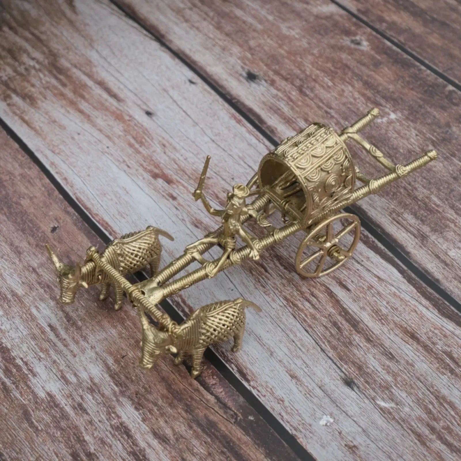Dhokra Craft Bullock Cart Figurine