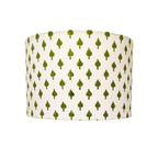 Fabric Lamp Shade – Green Leaf Block Print Cotton