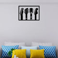 Artrooms Guitar Metal Wall Art - Wall Decoration | Wall Hanging (24x16 inch) | Black Matte Finish