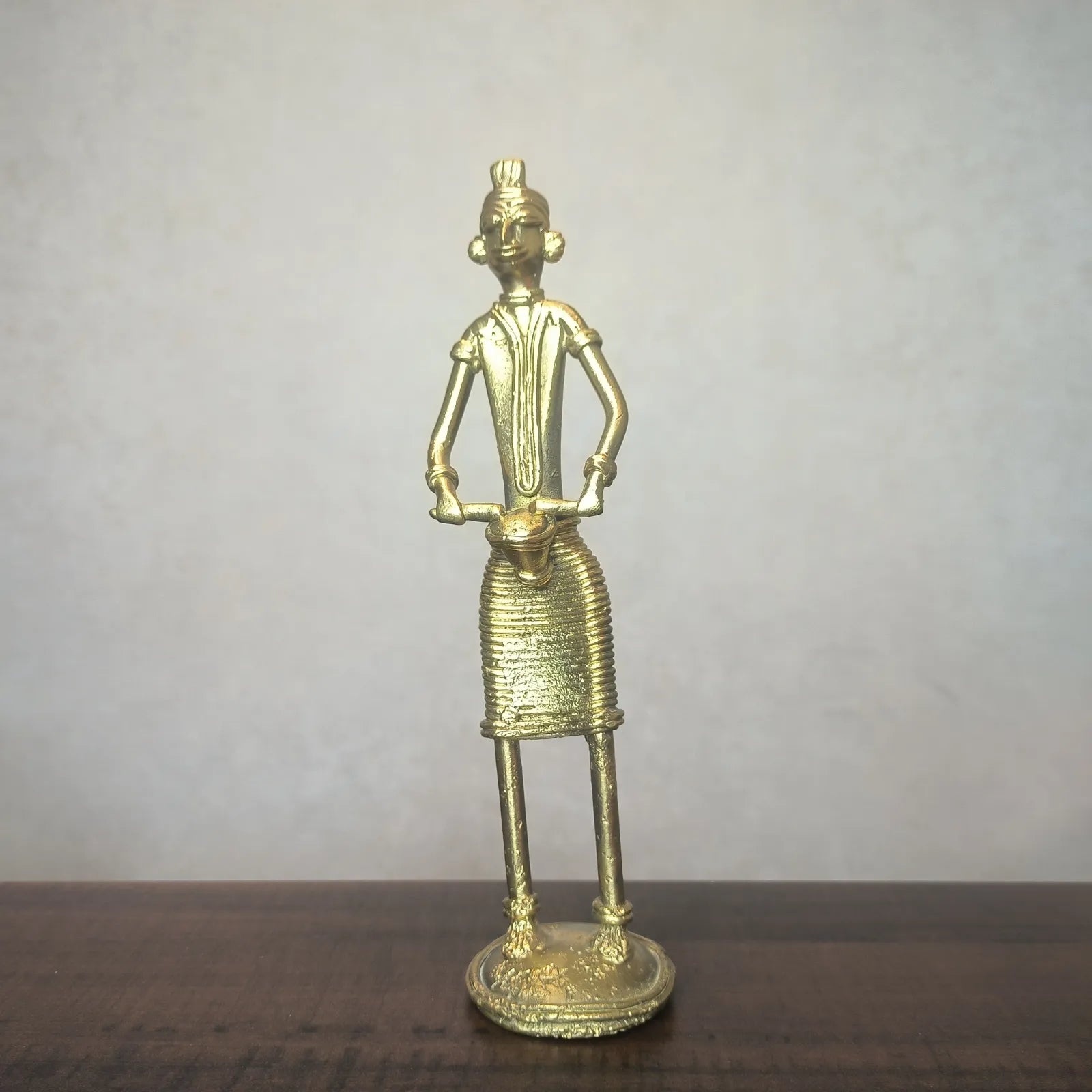 Dhokra Craft Standing Musician Figurine