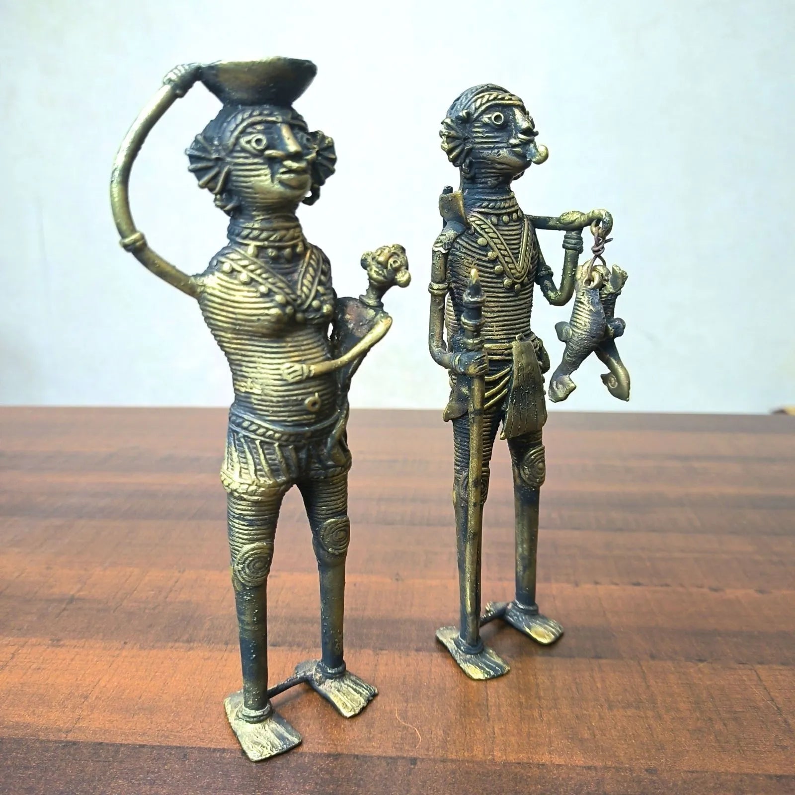 Dhokra Craft Dongaria Couple Family Figurine