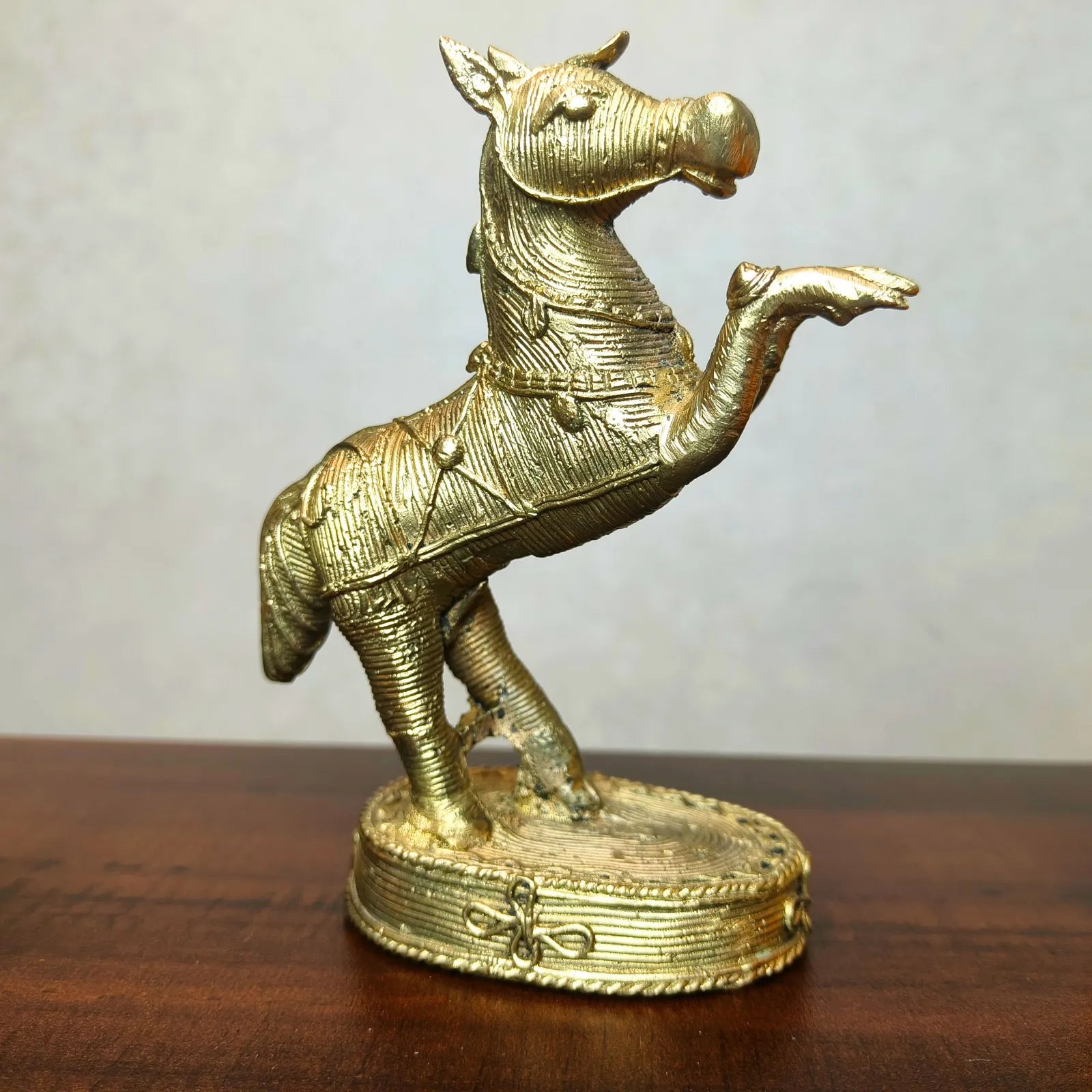 Dhokra Craft Standing Horse Figurine
