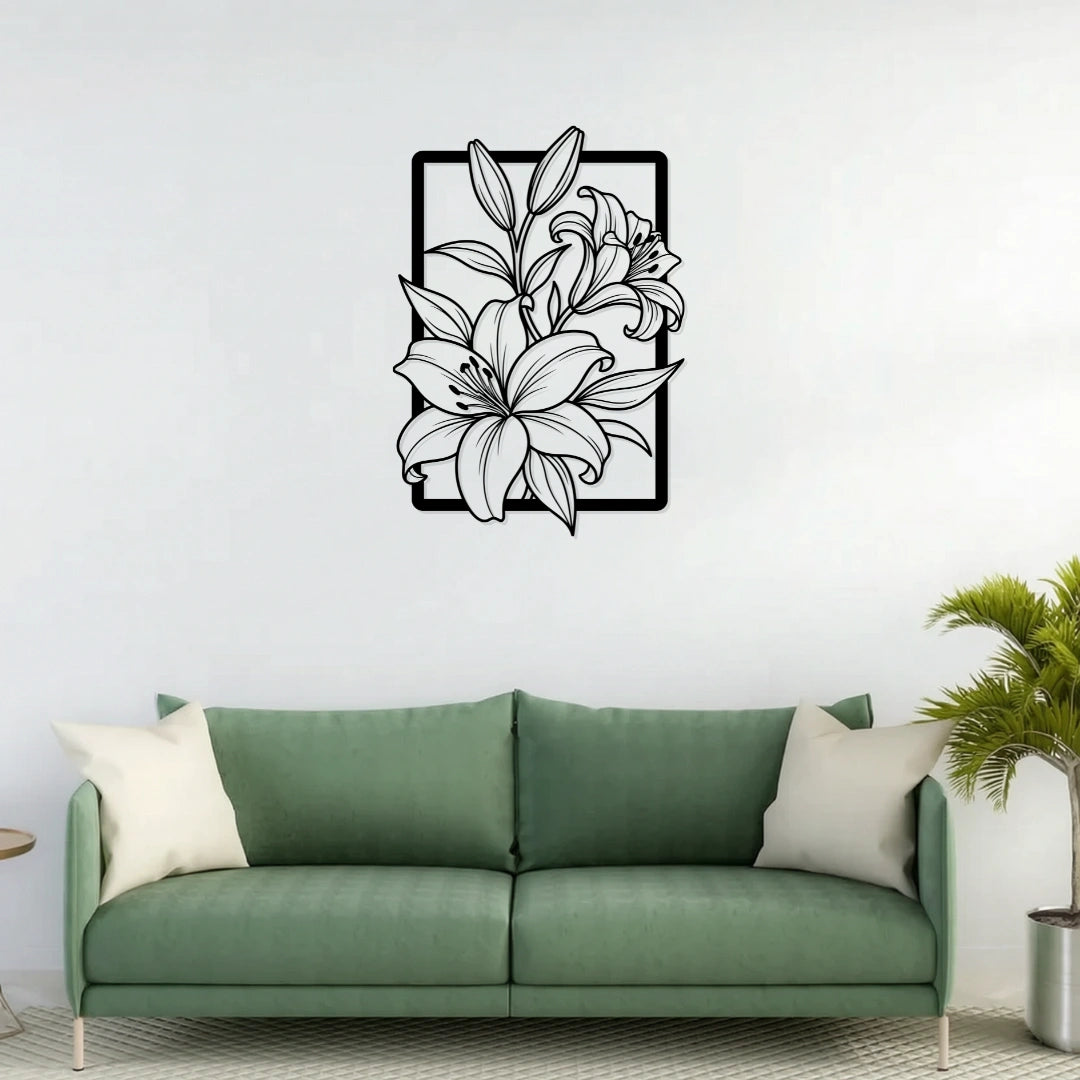 Lily Flower Metal Wall Art