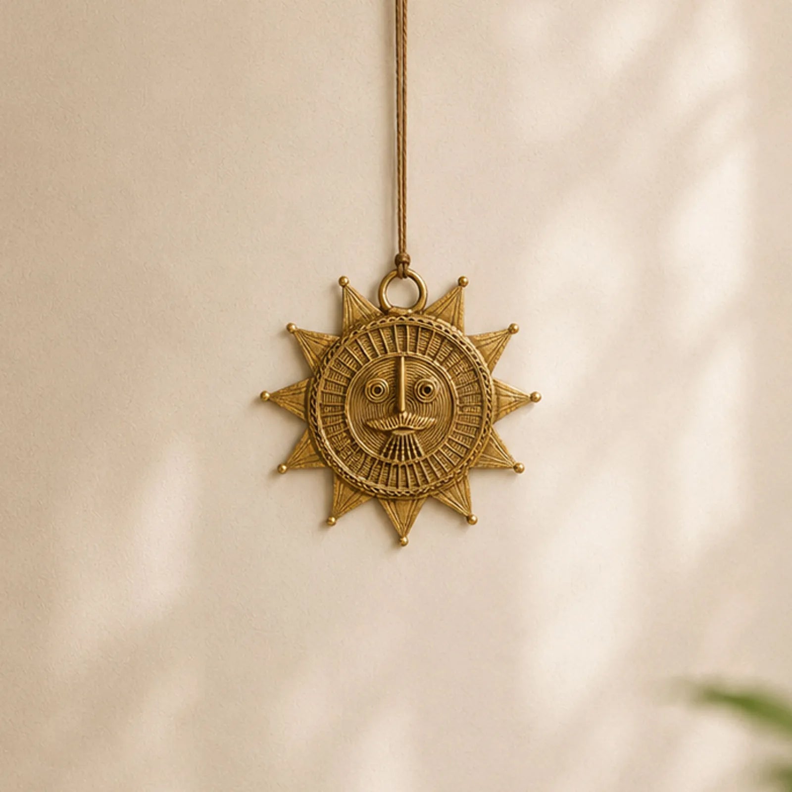 Dhokra Craft Sun Face Wall Hanging