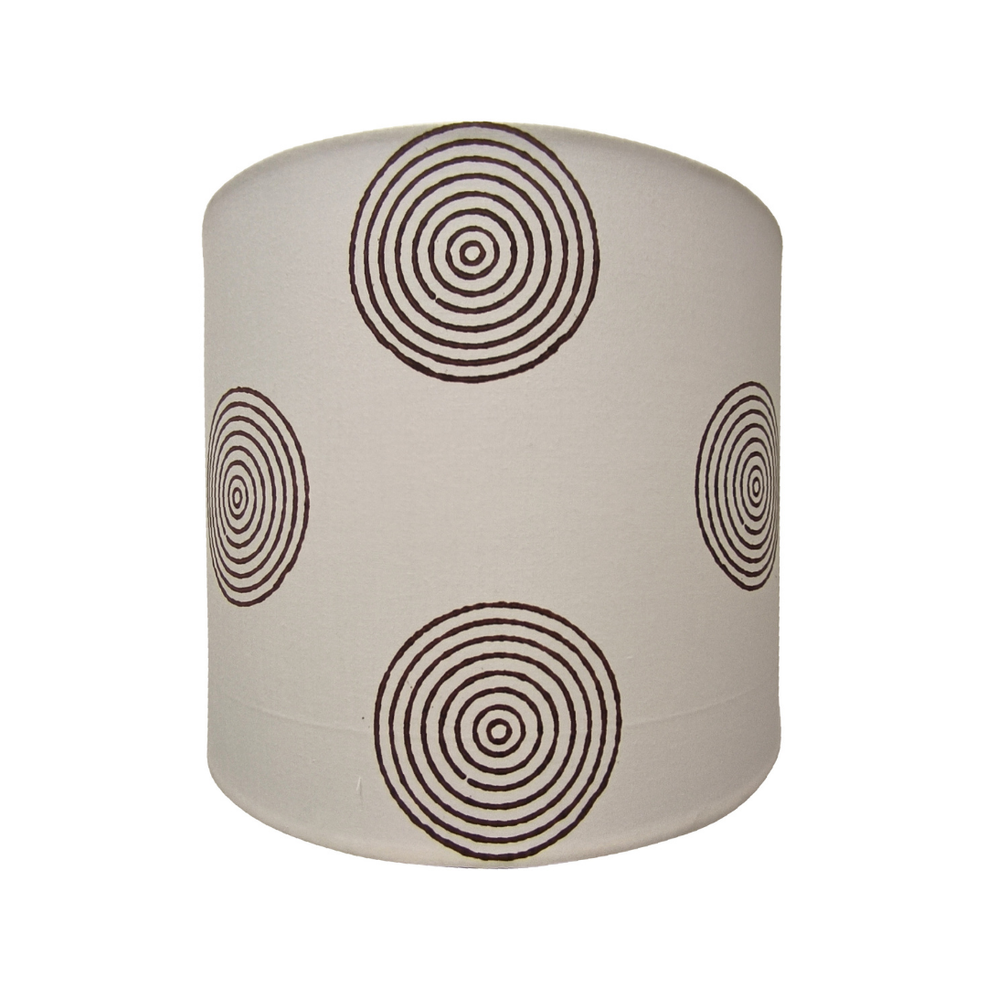 Fabric Lamp Shade – Concentric Circle Block Print Cotton