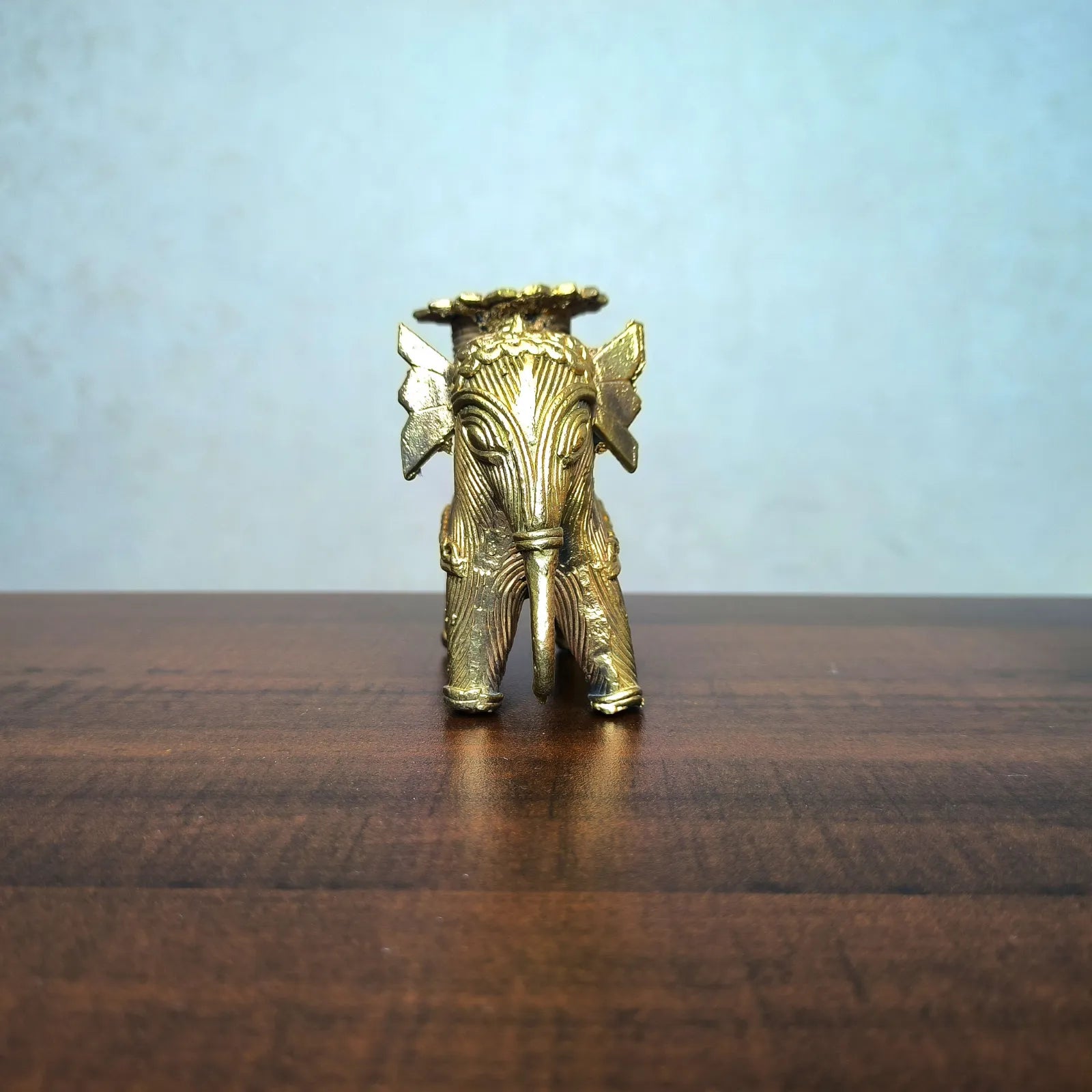 Dhokra Craft Elephant Candle Stand