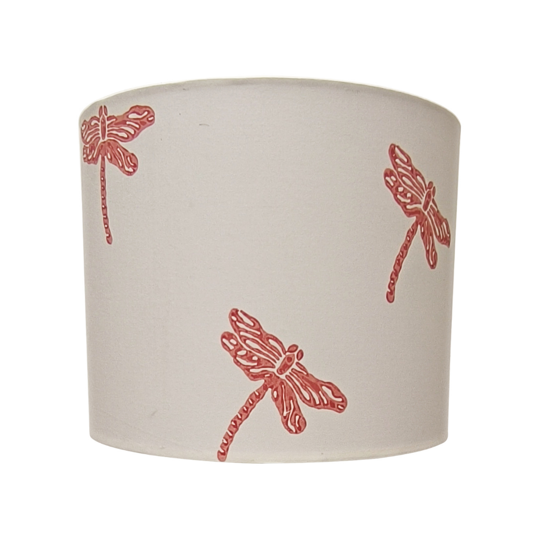 Fabric Lamp Shade – Dragonfly Block Print Cotton