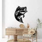 Artrooms Fish Metal Wall Art - Wall Decoration | Wall Hanging ( 18x24 inch) | Black Matte Finish