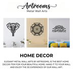 Minimalist Ganesh Metal Wall Art – Abstract Ganesha Wall Hanging | Modern Hindu Home Decor for Home, Temple, Living Room & Office