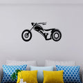Artrooms Bike Metal Wall Art - Wall Decoration | Wall Hanging (25x12 inch) | Black Matte Finish
