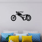 Artrooms Bike Metal Wall Art - Wall Decoration | Wall Hanging (25x12 inch) | Black Matte Finish