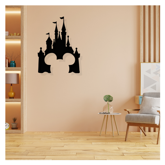 Artrooms Mickey Mouse Metal Wall Art - Wall Decoration | Wall Hanging (19x25 inch) | Black Matte Finish