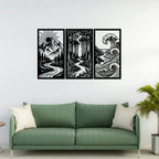 Nature 3 Panel Metal Wall Art