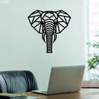 Artrooms Geometric Elephant Metal Wall Art – Modern Wall Hanging for Living Room & Office Décor