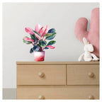 Flower Pot Decal – Colorful Floral Wall Sticker for Home & Nursery