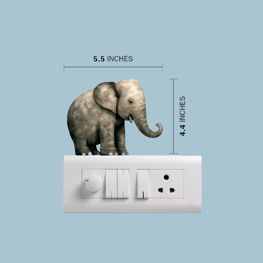 Artrooms Elephant Decal, Wall Sticker for Living Room & Bedroom, Home & Office Decor (5.5x4.4 inch)