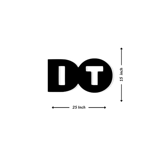 Artrooms DO IT Metal Wall Art - Wall Decoration | Wall Hanging (15x25 inch) | Black Matte Finish