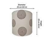 Fabric Lamp Shade – Concentric Circle Block Print Cotton