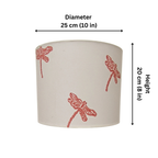 Fabric Lamp Shade – Dragonfly Block Print Cotton