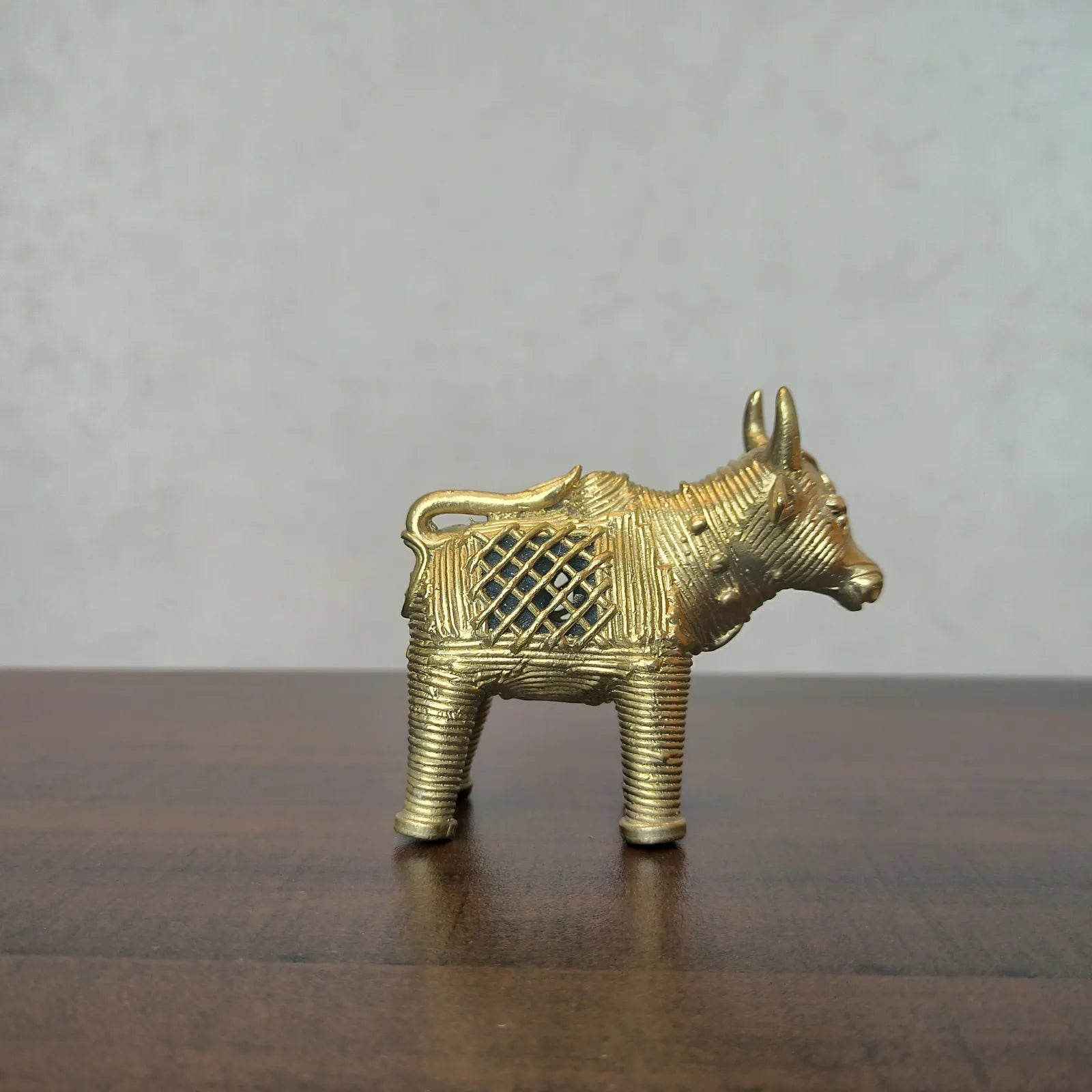 Dhokra Craft Bull Figurine